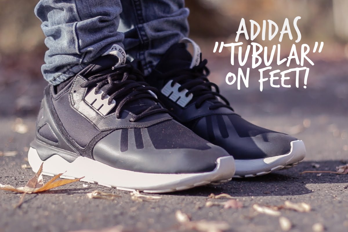 adidas tubular on feet